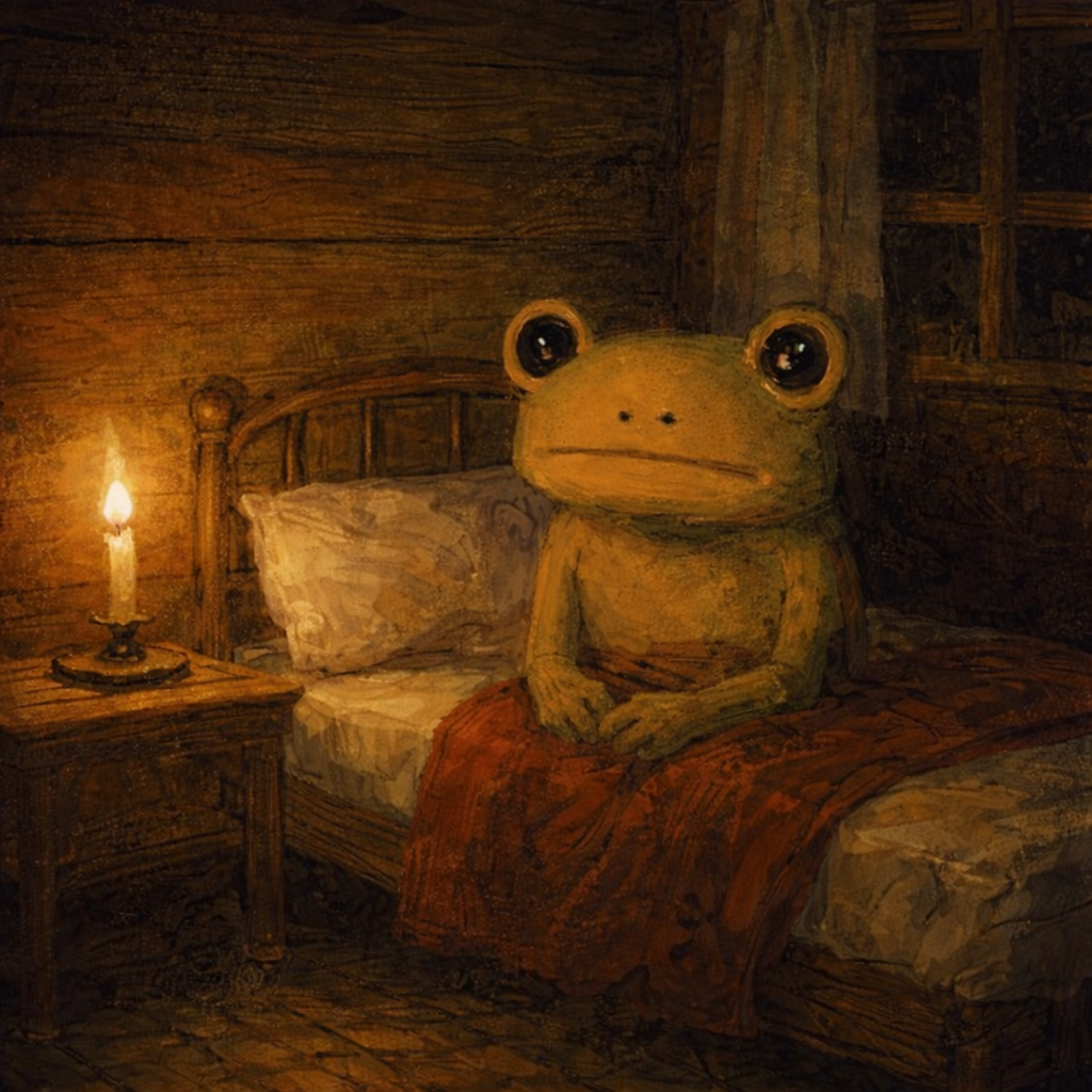 Flog in bed with candle